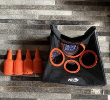 Nerf Portable Target Practice & Bottle Target Breakable x 3 VGC Toy Dart Kids 