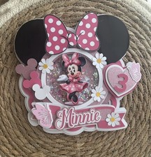 Minnie Mouse inspired Cake Topper personalised name  And Age