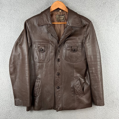 Vintage echtes leder cownappa - leder,