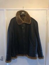 Men's Aviator Brown B3 Real Shearling Sheepskin Leather Bomber Flying Jacket