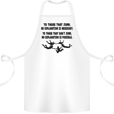 Skydiving No Explanation Freefall Paras Cotton Apron 100% Organic