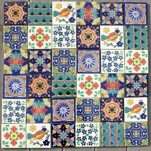 Mexican tiles multicolour - mexican,