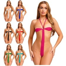Sexy Women Sling Bikini Extreme Micro Bikinis G String Thong One Piece Swimwear