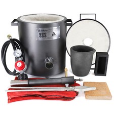TOAUTO 6KG Gas Melting Furnace Kit Propane Smelting Metal Gold Copper Crucible