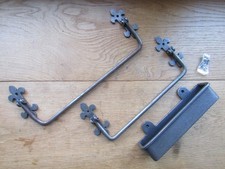 Cast Iron vintage rustic Pew Rail UMBRELLA HOLDER Pot Hinge Church Vintage