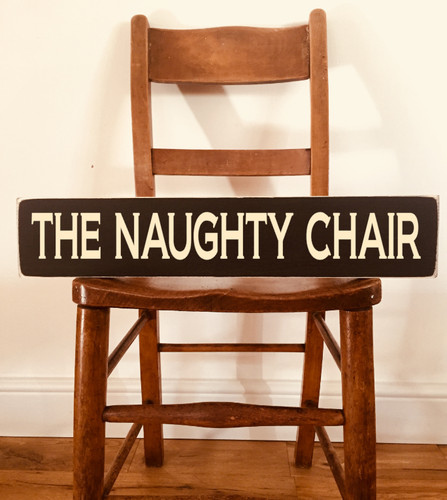 Naughty chair sign corner kids - naughty,