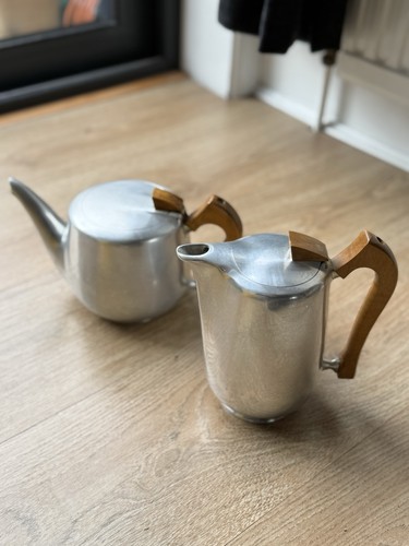 Vintage picquot ware teapot - vintage,