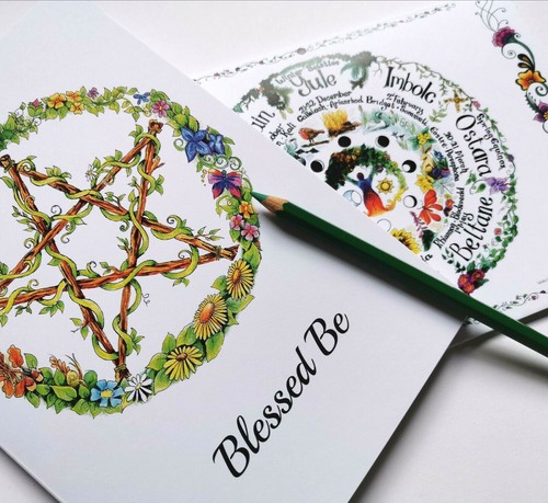 Two pagan notebooks pentacle - pagan,