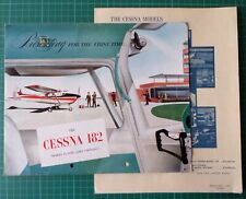 Cessna 182 brochure poster format + 182 skylane price list may 1962