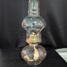 Vintage "Lamp Light Farms" Glass Kerosene Oil Lamp Large c.1970s–1990s