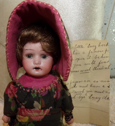 Antique doll hanging bag - hanging,