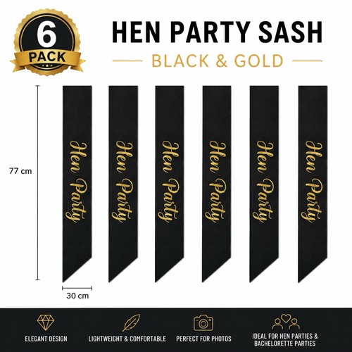 Pack hen party sashes - 6,