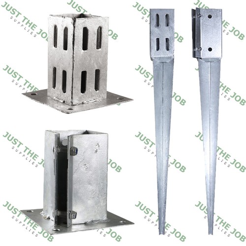 Galvanised fence post - fence,