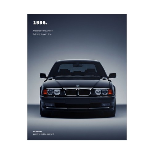 Bmw e38 series - poster, 90s