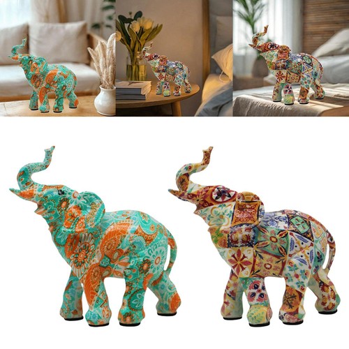 Elephant figurine resin - elephant,