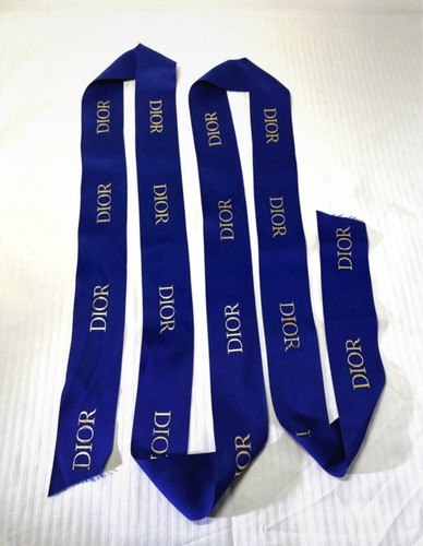 Dior blue satin ribbon with - -,