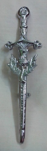 Thistle kilt pin silver finish - thistle,