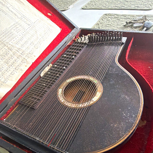 Zither natural wood approx - zither,