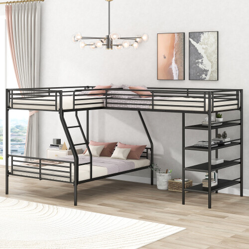Shaped triple bunk beds - triple,