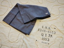 NEW VINTAGE! 1950s made in Canada emergency wool blanket size Queen 80 x 60 inch
