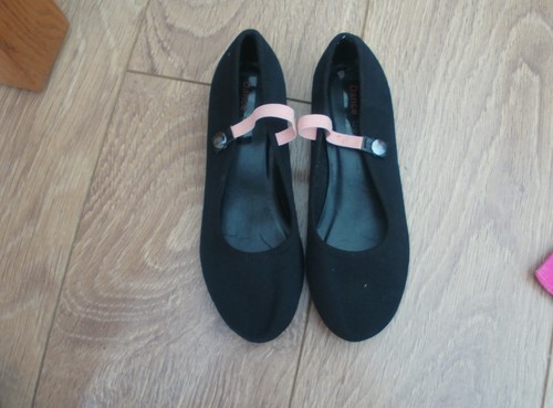 Black canvas low - canvas, heel