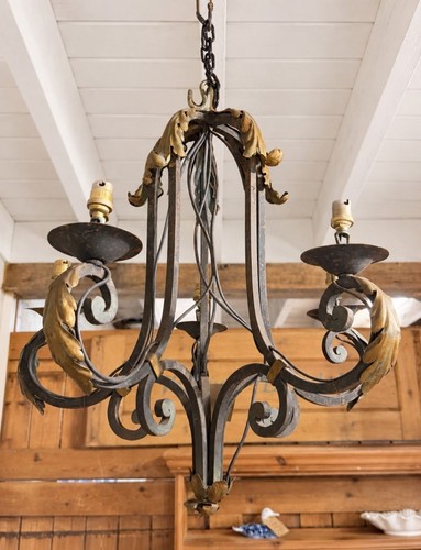 Vintage wrought iron unusual - wrought,