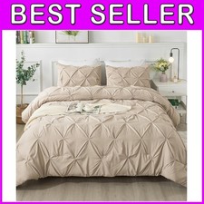 Modern Pinch Pleat Microfiber Comforter Set - King Size