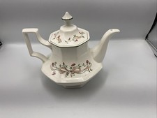 Vintage Johnson Brothers Eternal Beau Flower and Bow China Teapot 20cm