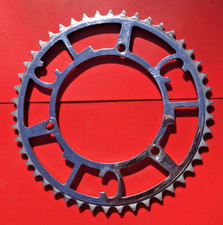 VINTAGE CHATER LEA 46 TOOTH CHROME CHAINRING,FOR 1/8" CHAIN, NICE CHROME FINISH.