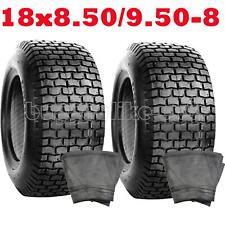 2x Turf Tyres 18x8.50-8 18x850-8 /2x Inner Tube ATV Golf Cart Tire Ride on Mower