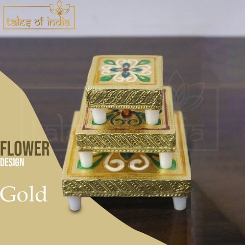 Meenakari wood floral design - meenakari,