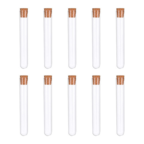 10pcs clear plastic test tubes - 10pcs,