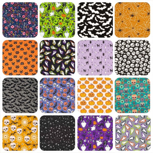 Halloween polycotton fabric - halloween,