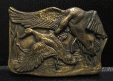 Mallard ? Ducks Flying Brass Belt Buckle Bird Hunting Wildlife  4058