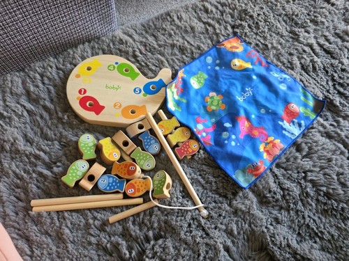 Magnetic bebe wooden fishing