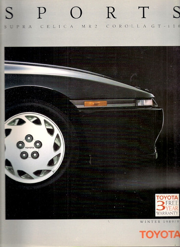 Toyota sports range 1989 - toyota, 1989-1990