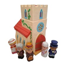 ELC Happyland Church working sounds Bride Groom & guest figures wedding playset 