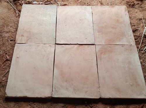 Terracotta large floor tiles - terracotta,