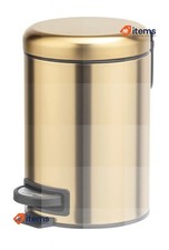 Wenko Leman Cosmetic Pedal Bin Matte Gold 3 L – Cosmetic Bin 3L Gold Matt