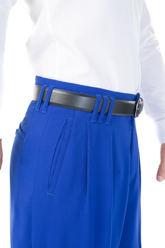 Mens pleated trousers - pleated, royal