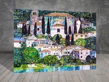Gustav Klimt Church in Cassone Landscape CANVAS PAINTING ART PRINT 624X