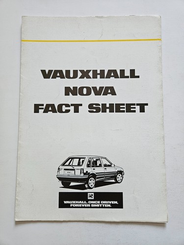 Vauxhall nova inc - vauxhall,