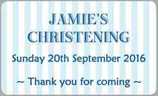 Blue Christening Stickers Personalised Thank You Labels Seal for Party Gift Bags
