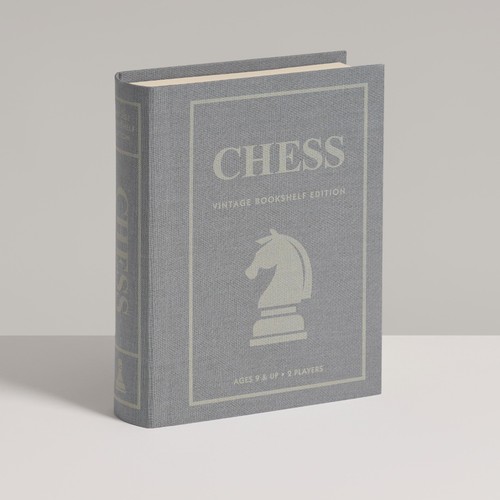 Chess vintage bookshelf - chess,