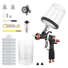Tools R500 LVLP Air Spray Gun with 22 Ounce Disposable Paint Cups, A610 Paint...