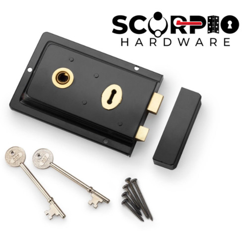 Rim sash lock fluted - lock,