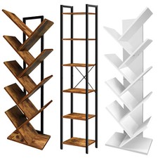 9-Tier Wooden Tree Bookshelf