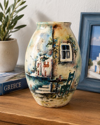 Vintage greek hand painted - greek,