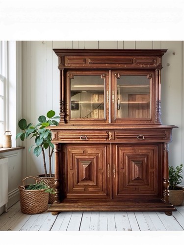 Antique french carved - french, glazed