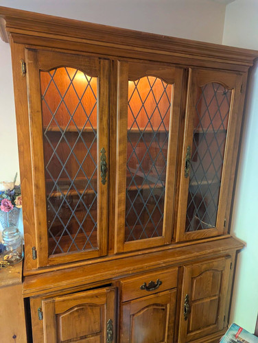 Wood glass display cabinet - wood,